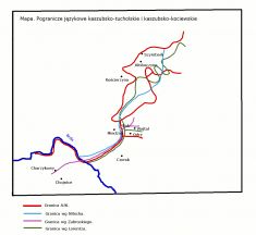 Granica kociewsko-kaszubska [Za: Zuzanna Topoliska <em>Kaszubsko-tucholska i kaszubsko-kociewska granica jzykowa, </em>